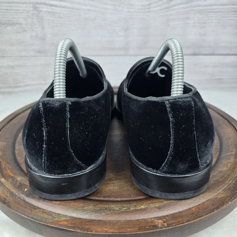 SUITSUPPLY Mens Velour Black Formal Preppy Loafer Shoe Size 41 Made In Italy